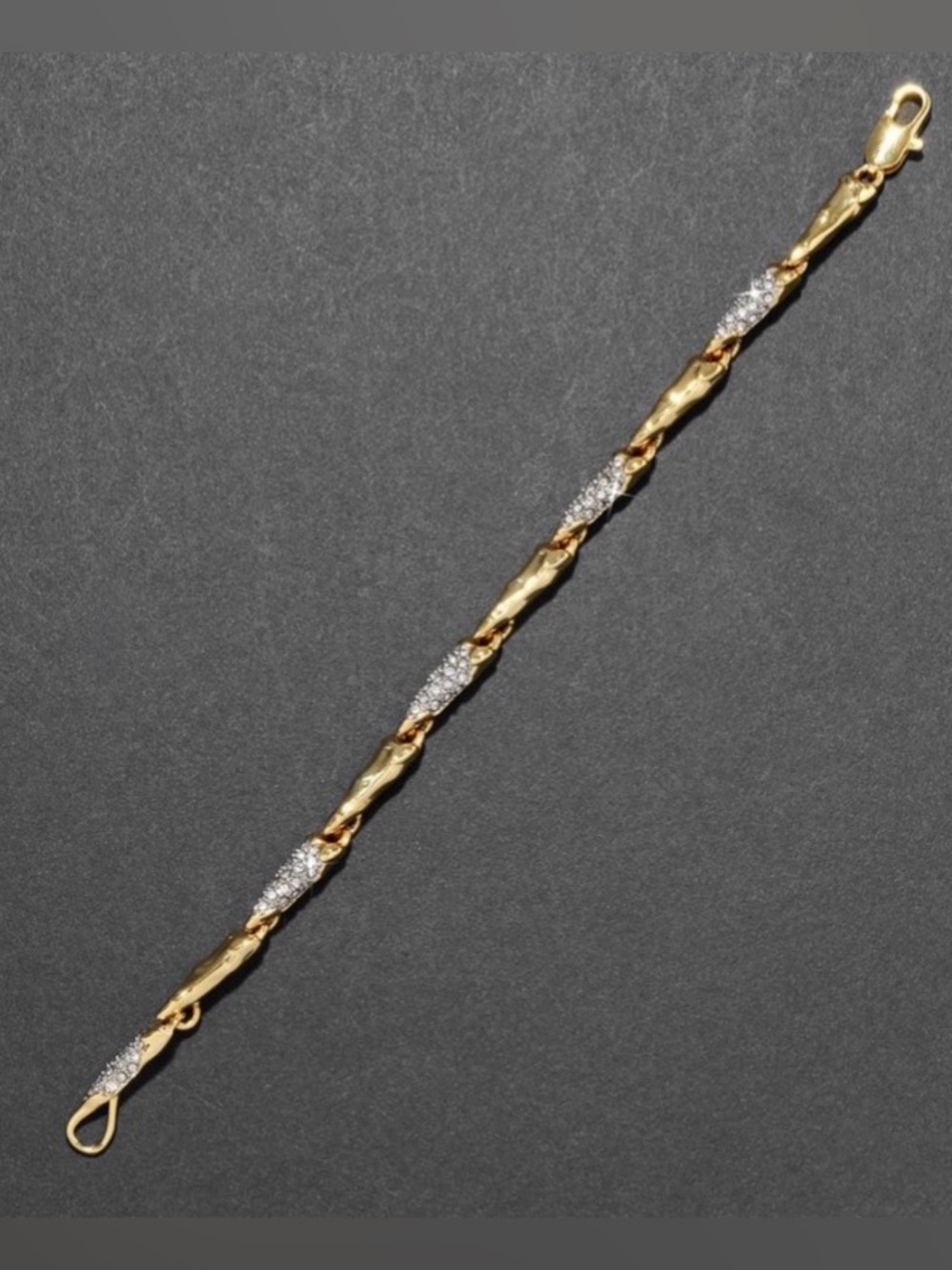 ALEXIS BITTAR Solanales Crystal Linked Spear Bracelet Gold Clear MY16